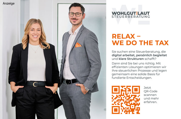 Werbeanzeige der Steuerberatung Wohlgut/Laut
